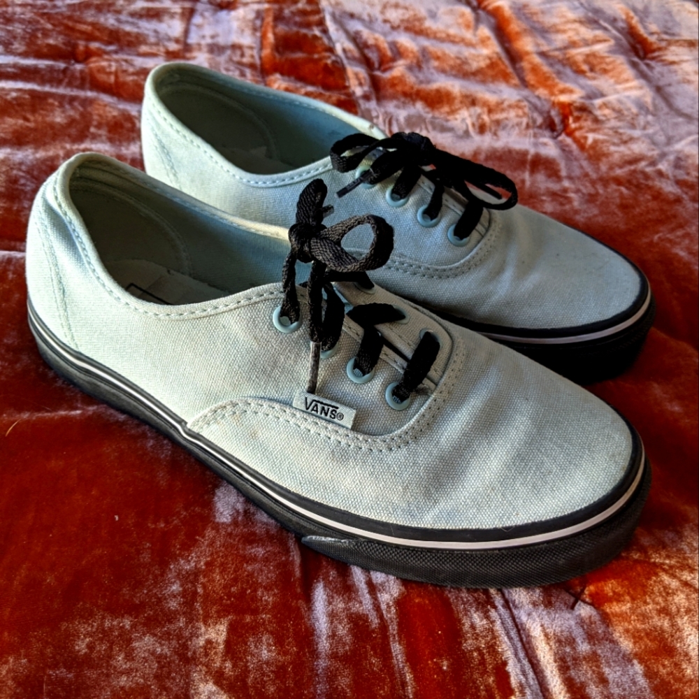 Unique Mint and Black Vans Authentic